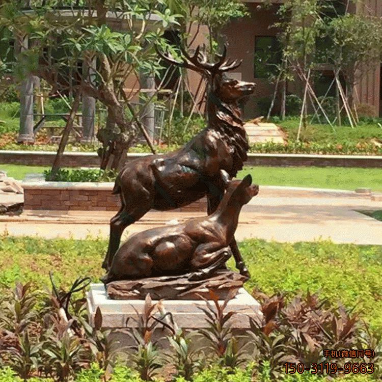 山羊銅雕_公園小區廣場動物景觀雕塑