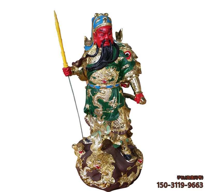 關二爺塑像_寺廟彩繪關公佛像雕塑