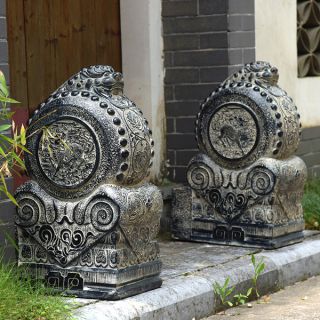雕塑定做廠仿古抱鼓石門墩