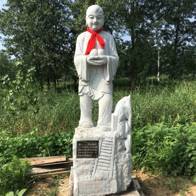24孝故事人物，懷橘遺親石雕