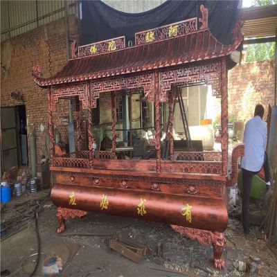 有求必應銅雕香爐，寺廟焚香爐