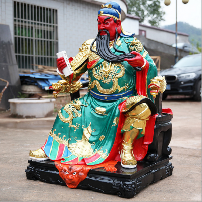 玻璃鋼彩繪寺廟宗教神佛關公、關羽