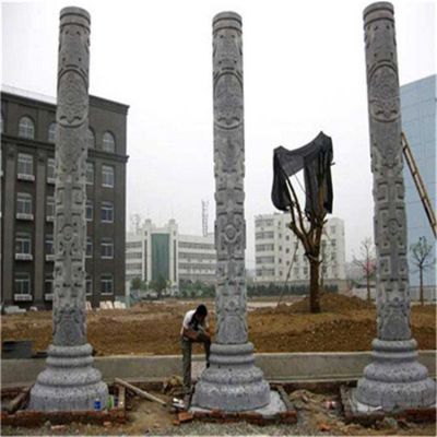 廣場大型浮雕；盤龍石柱雕塑擺件
