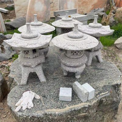 石燈，花崗巖仿古石雕燈