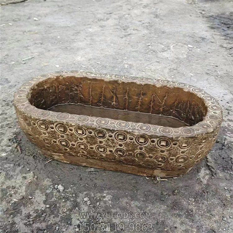 老石槽，石雕水槽雕塑