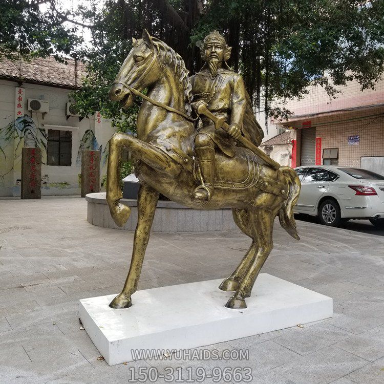 古代將軍，騎馬人物銅雕雕塑