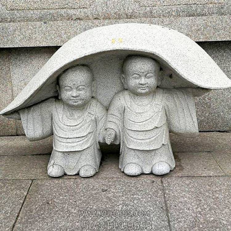 大理石，砂石石雕園林寺廟小沙彌擺件雕塑