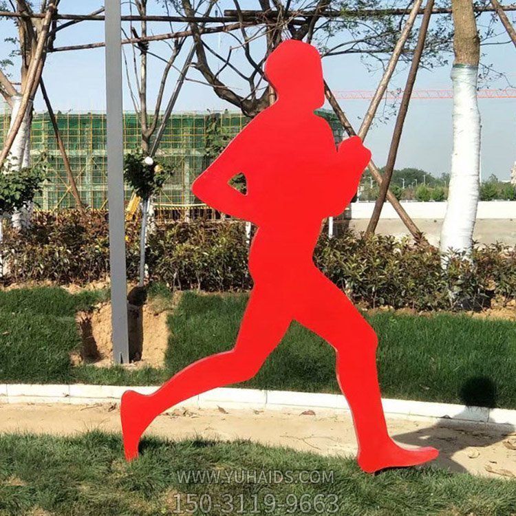 紅色 剪影 跑步 男 不銹鋼、鍍鋅板或玻璃鋼材質雕塑