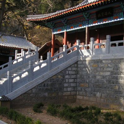 石雕欄桿，寺廟臺階欄桿扶手