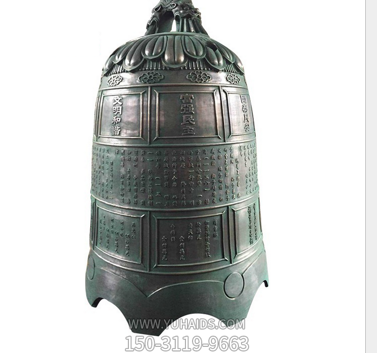 玻璃鋼仿銅鐘，青銅古鐘雕塑