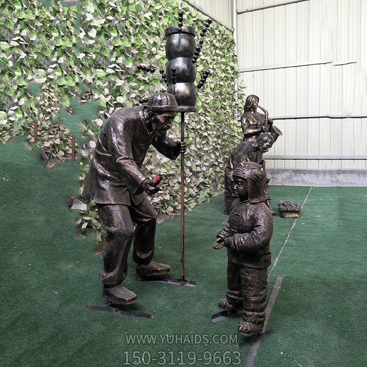糖葫蘆，民俗生活情景雕塑