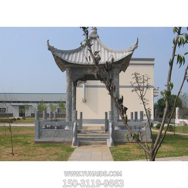 廣場戶外大理石石雕中式涼亭雕塑