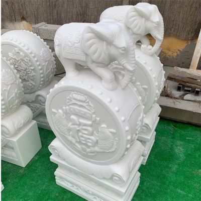 仿古小象抱鼓石雕塑的作用是啥？