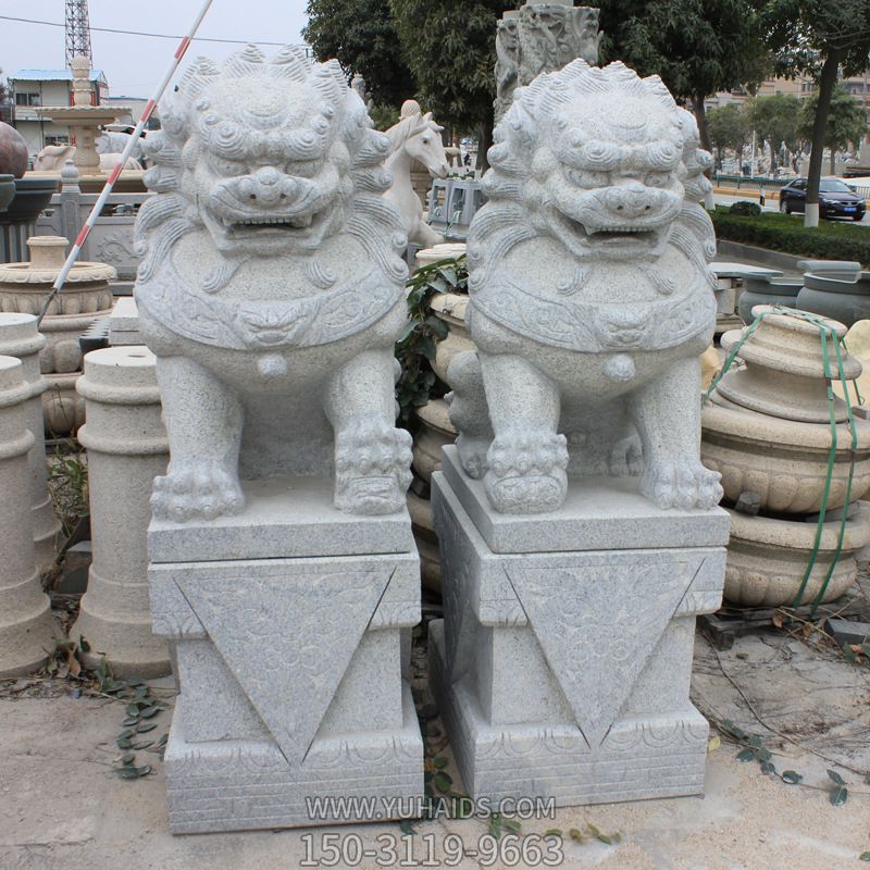 景區祠堂創意大理石獅子雕塑