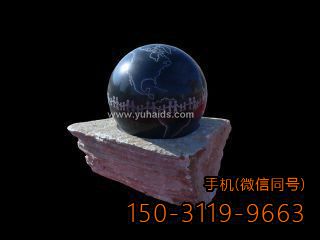 單層紅色、黑色大理石風水球